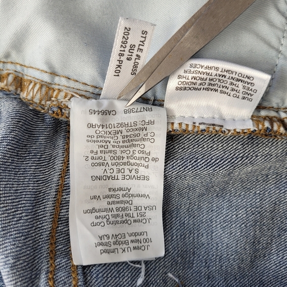 J Crew Mercantile high-rise medium wash cropped jeans raw hem size 35 boho 2X - Picture 10 of 10